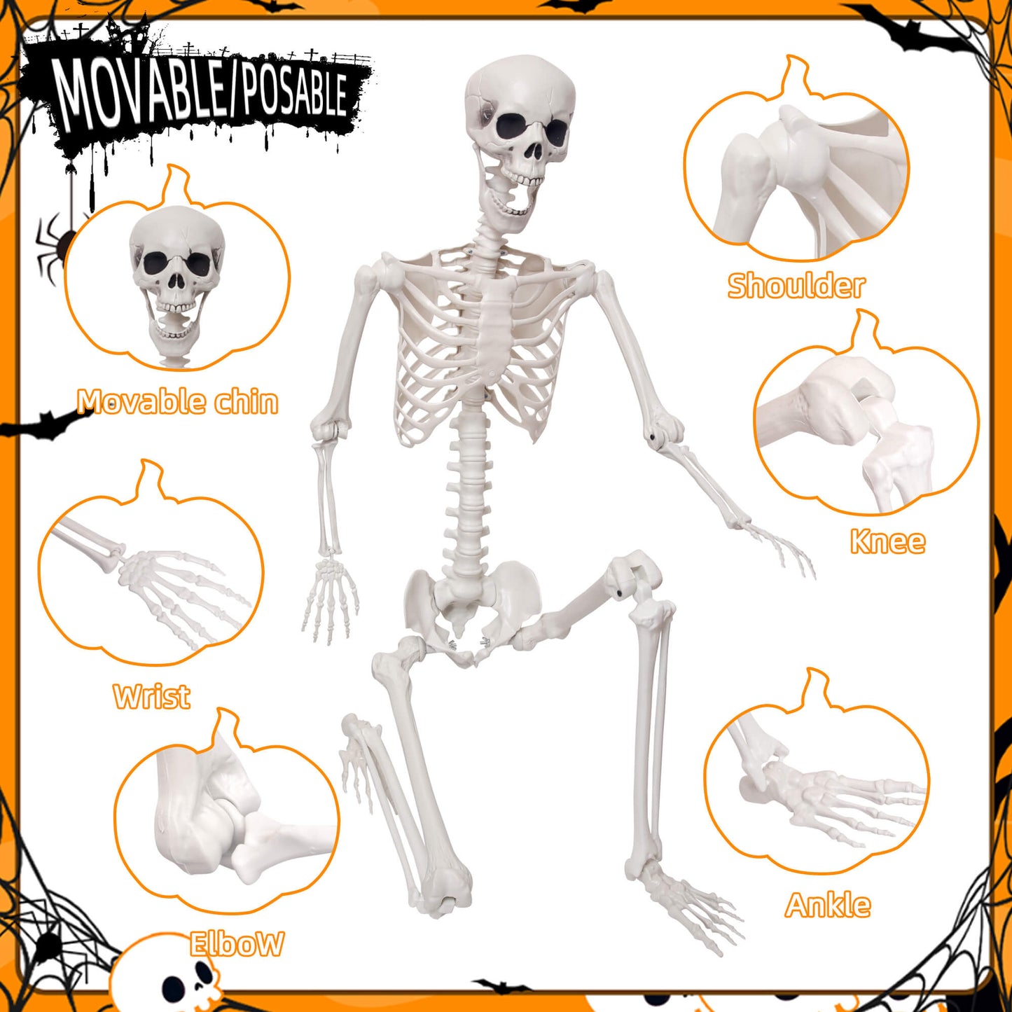 Lodou 5.9Ft Skeleton for Halloween