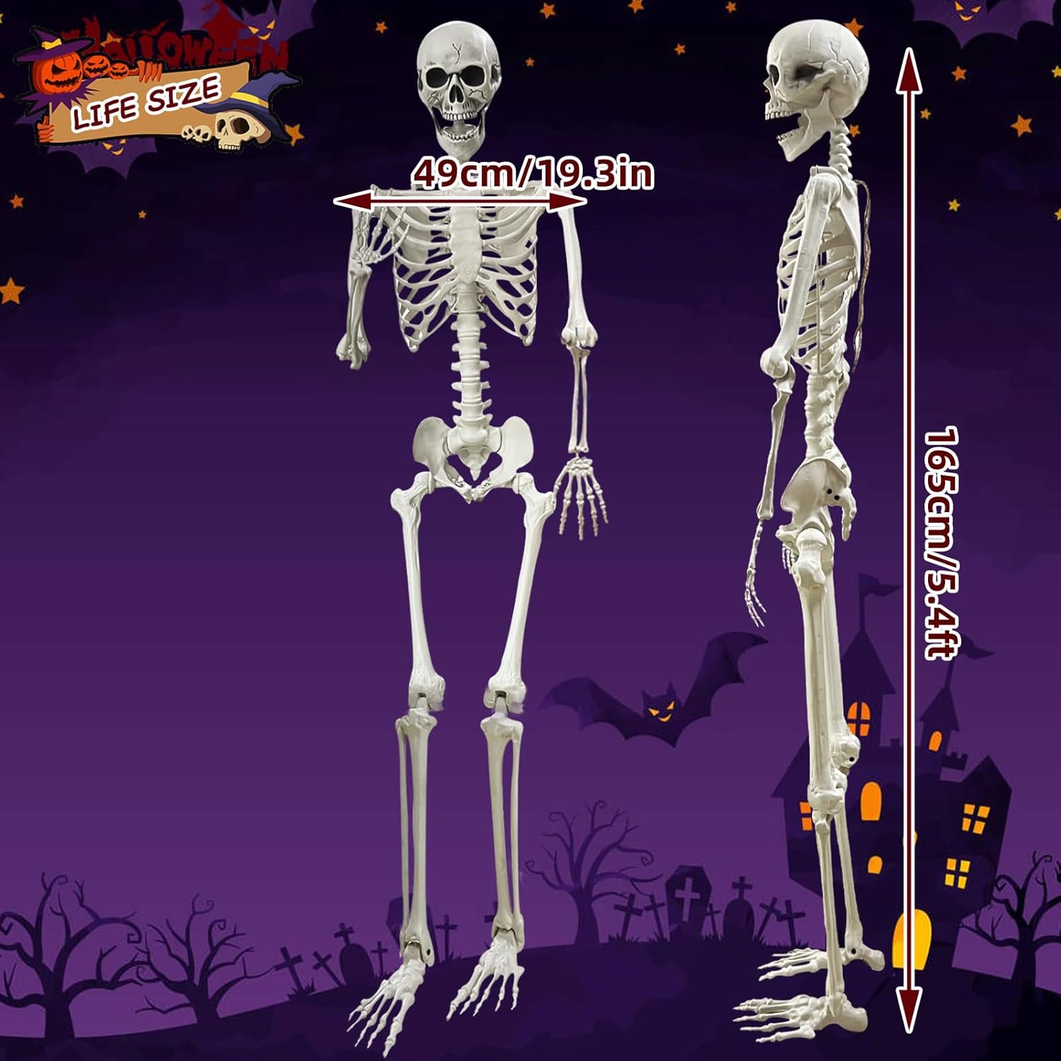 Lodou 5.4Ft Skeleton for Halloween