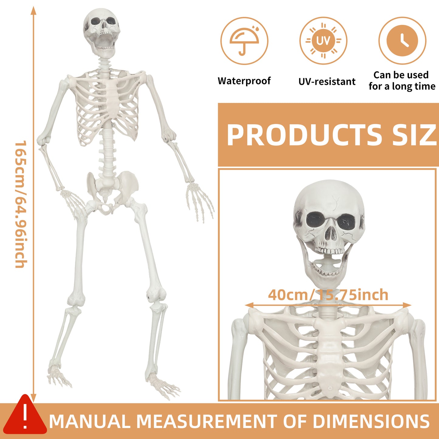 Lodou 2 pack 5.4Ft Skeleton for Halloween